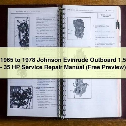 1965 to 1978 Johnson Evinrude Outboard 1.5-35 HP Service Repair Manual (Free Preview) PDF Download
