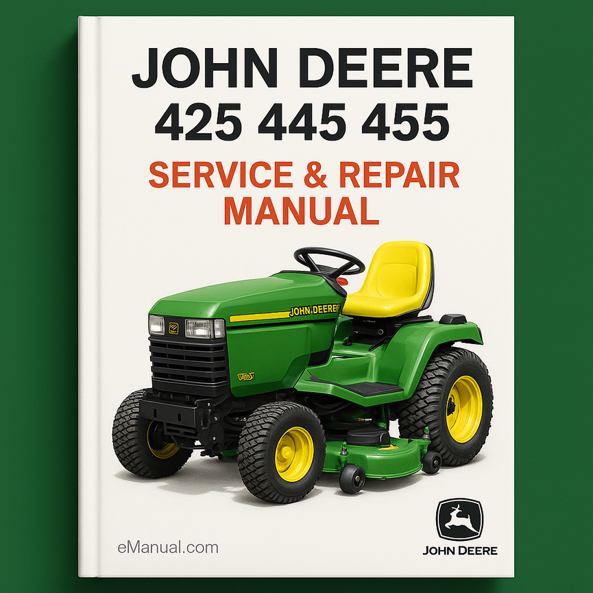 John Deere 425 445 455 Service Repair Manual.