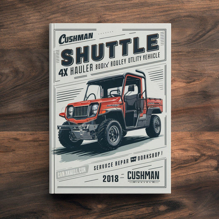 Cushman Shuttle 4X Hauler 800X Hauler 1200X Gasoline Powered Utility Vehicle 2012-2018 Service Repair Workshop Manual