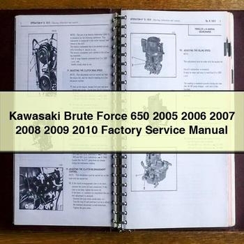 Kawasaki Brute Force 650 2005 2006 2007 2008 2009 2010 Factory Service Repair Manual