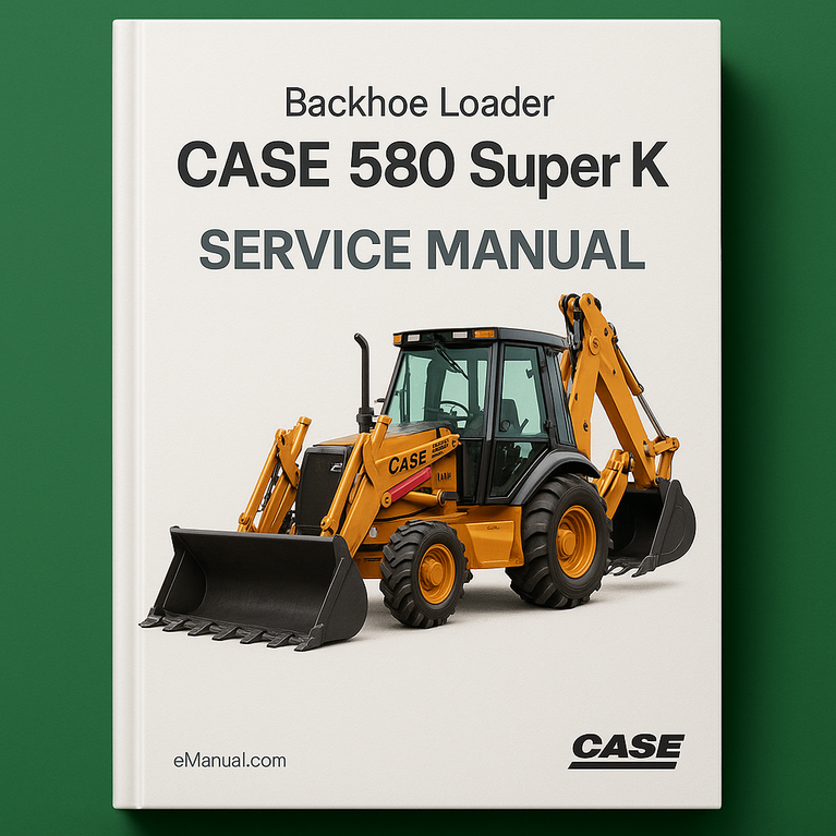 CASE 580 Super K Backhoe Loader Service Manual Repair Book