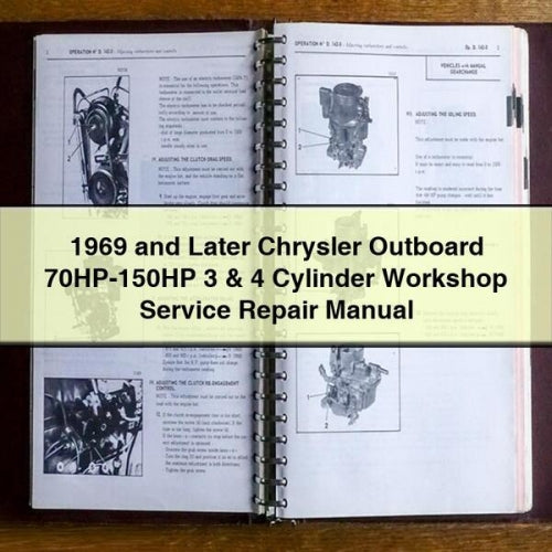 1969 and Later Chrysler Outboard 70HP-150HP 3 & 4 Cylinder Workshop Service Repair Manual PDF Download