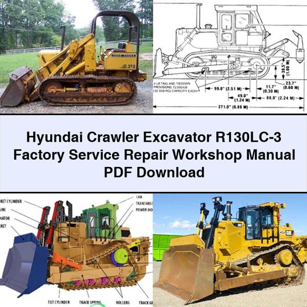 Hyundai Crawler Excavator R130LC-3 Factory Service Repair Workshop Manual