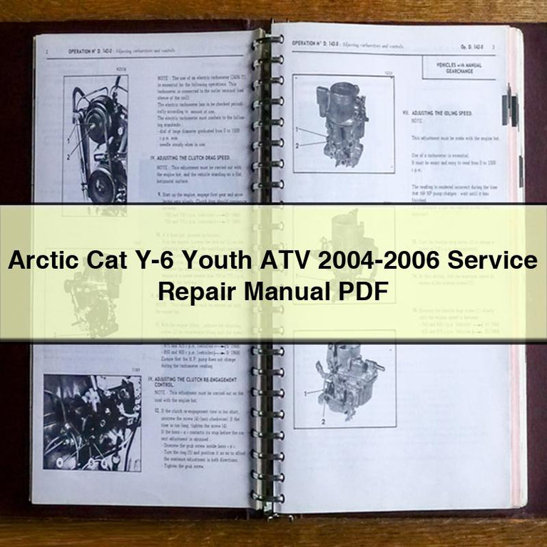 Arctic Cat Y-6 Youth ATV 2004-2006 Service Repair Manual
