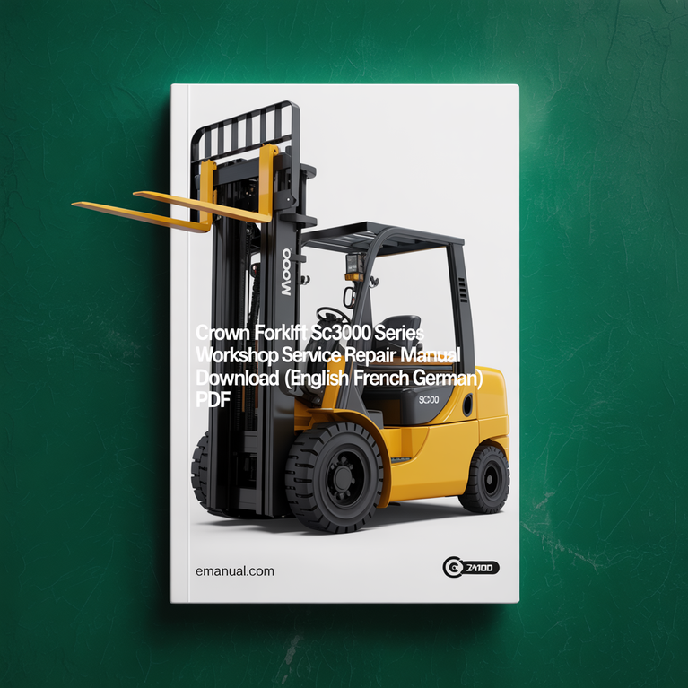 Crown Forklift SC3000 Series Workshop Service Repair Manual Download (English French German) PDF