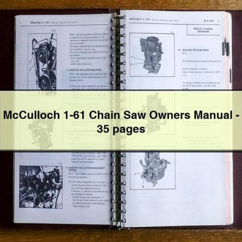 McCulloch 1-61 Chain Saw Owners Manual-35 pages PDF Download