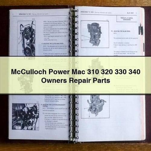 McCulloch Power Mac 310 320 330 340 Owners Repair Parts