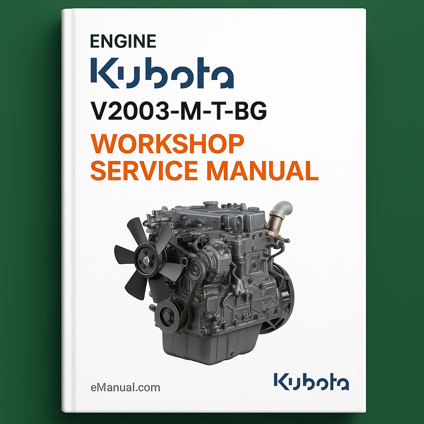 Kubota V2003-M-T-BG Workshop Service Manual for Repair