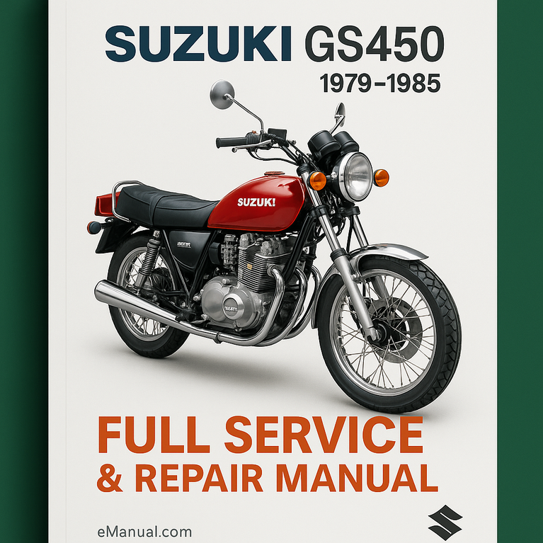 Suzuki GS450 1979-1985 Manual de reparación de servicio completo Descargar PDF