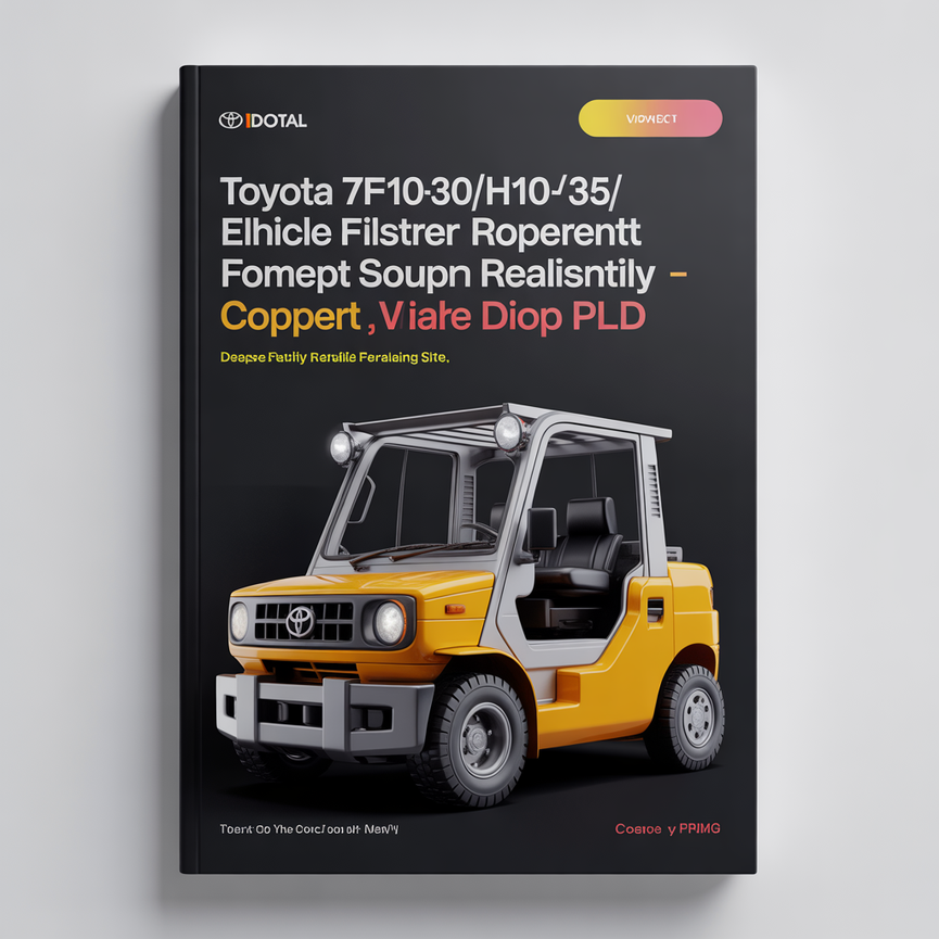 TOYOTA 7FB10-30/H10-25/J35 Electric POWERED FORKLIFT Service Repair Manual - Download PDF