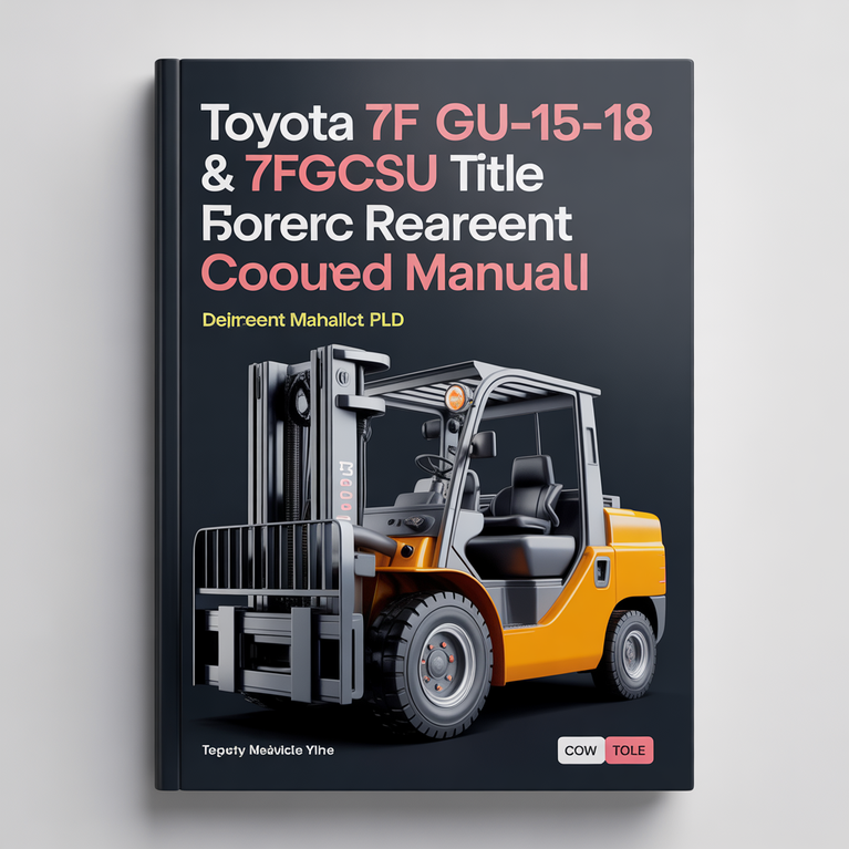 TOYOTA 7FGCU15-18 & 7FGCSU20 FORKLIFT Service Repair Manual - Download PDF