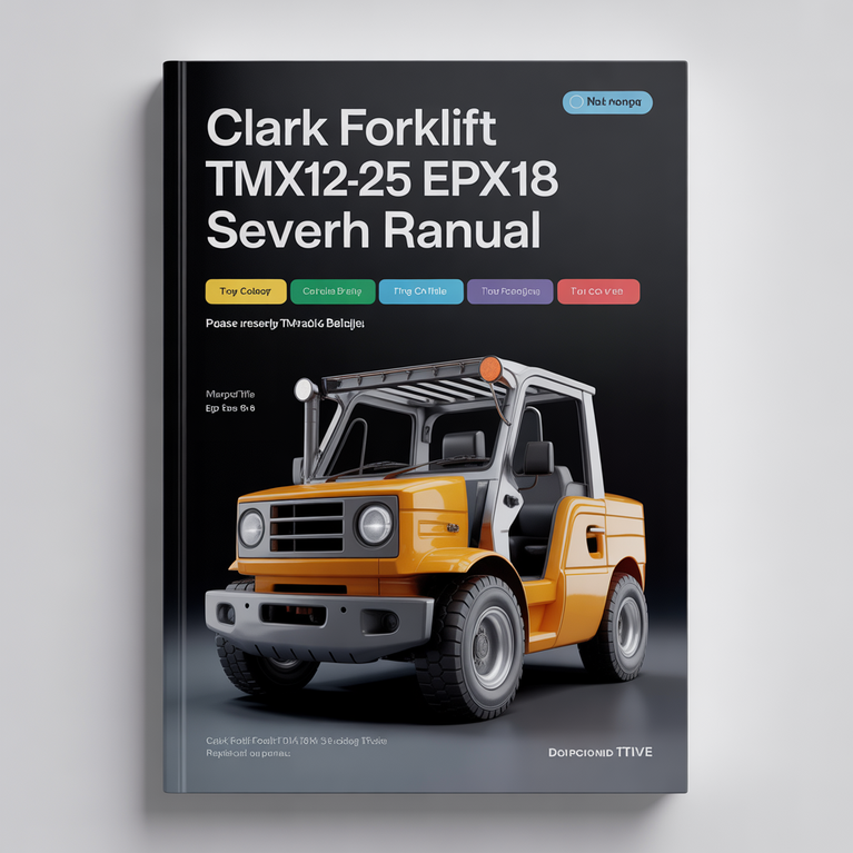 CLARK FORKLIFT TMX12-25 EPX16-18 Service Repair Manual