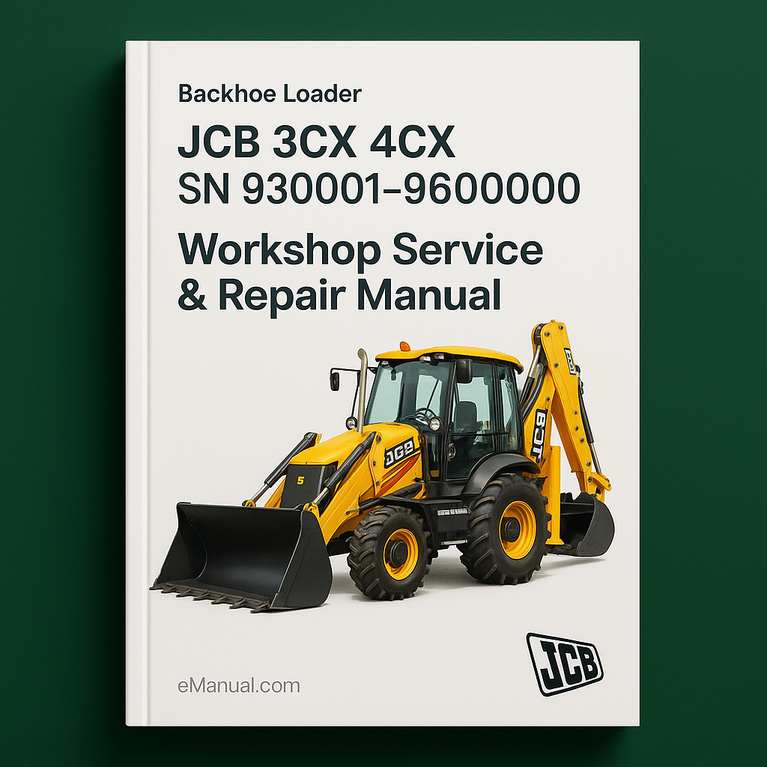 JCB 3CX 4CX SN 930001-9600000 Workshop Service Repair Manual