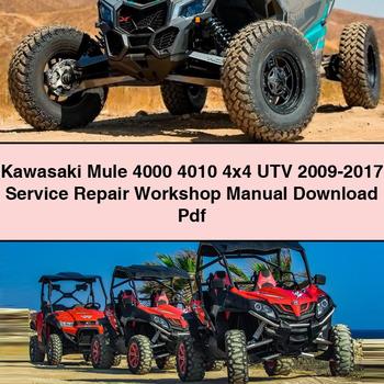 Kawasaki Mule 4000 4010 4x4 UTV 2009-2017 Service Repair Workshop Manual  Pdf