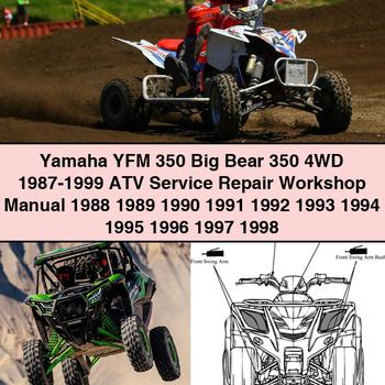 Yamaha YFM 350 Big Bear 350 4WD 1987-1999 ATV Service Repair Workshop Manual 1988 1989 1990 1991 1992 1993 1994 1995 1996 1997 1998