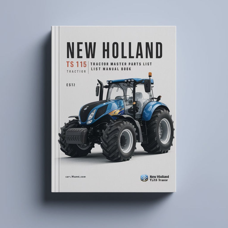 New Holland TS115 Tractor Master Parts List Manual Book