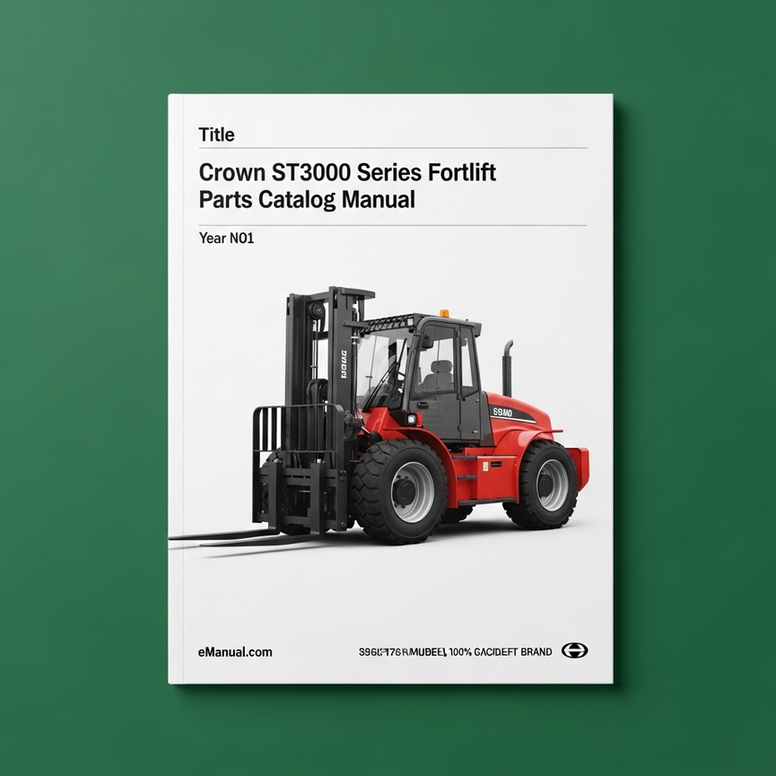 Crown ST3000 Series Forklift Parts Catalog Manual Instant Download PDF