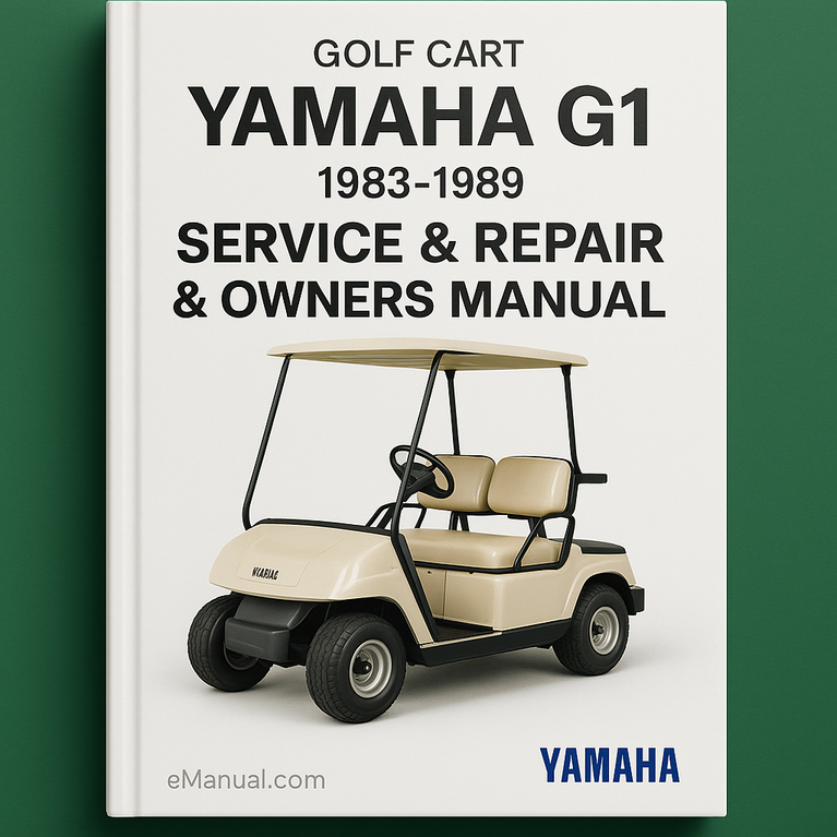 Yamaha G1 Golf Cart 1983-1989 Service Repair & Owners Manual