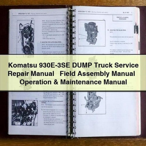 Manual de reparación de servicio del camión volquete Komatsu 930E-3SE + Manual de ensamblaje en campo + Manual de operación y mantenimiento Descargar PDF