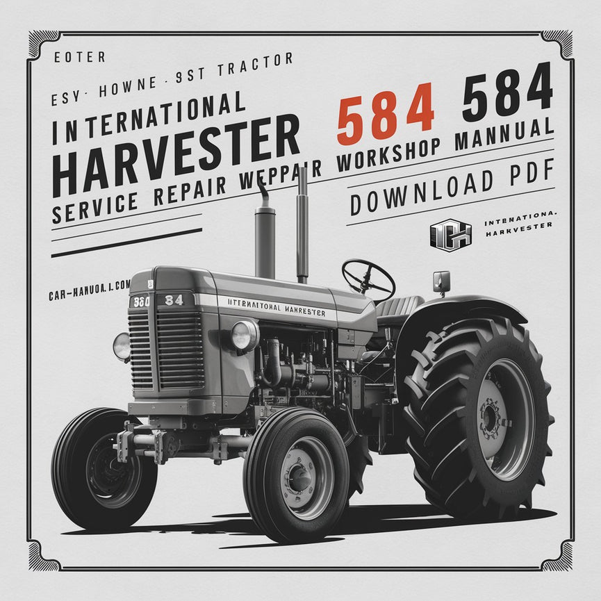 International Harvester 584 Tractor Service Repair Workshop Manual