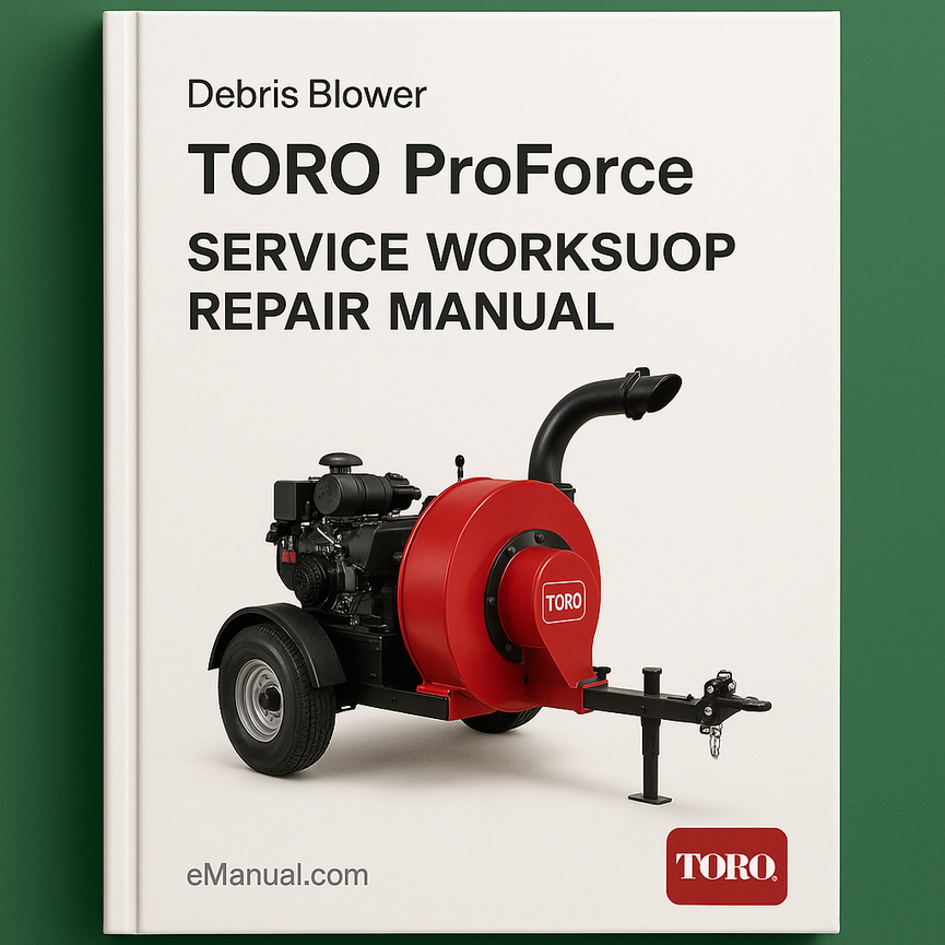 TORO ProForce Debris Blower Service Workshop Repair Manual