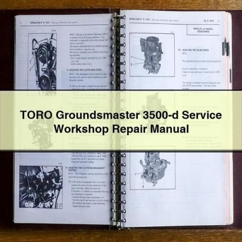 TORO Groundsmaster 3500-d Service-Werkstatt-Reparaturhandbuch