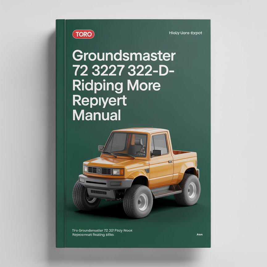 Toro Groundsmaster 72 327 322-D Riding Mower Repair Manual