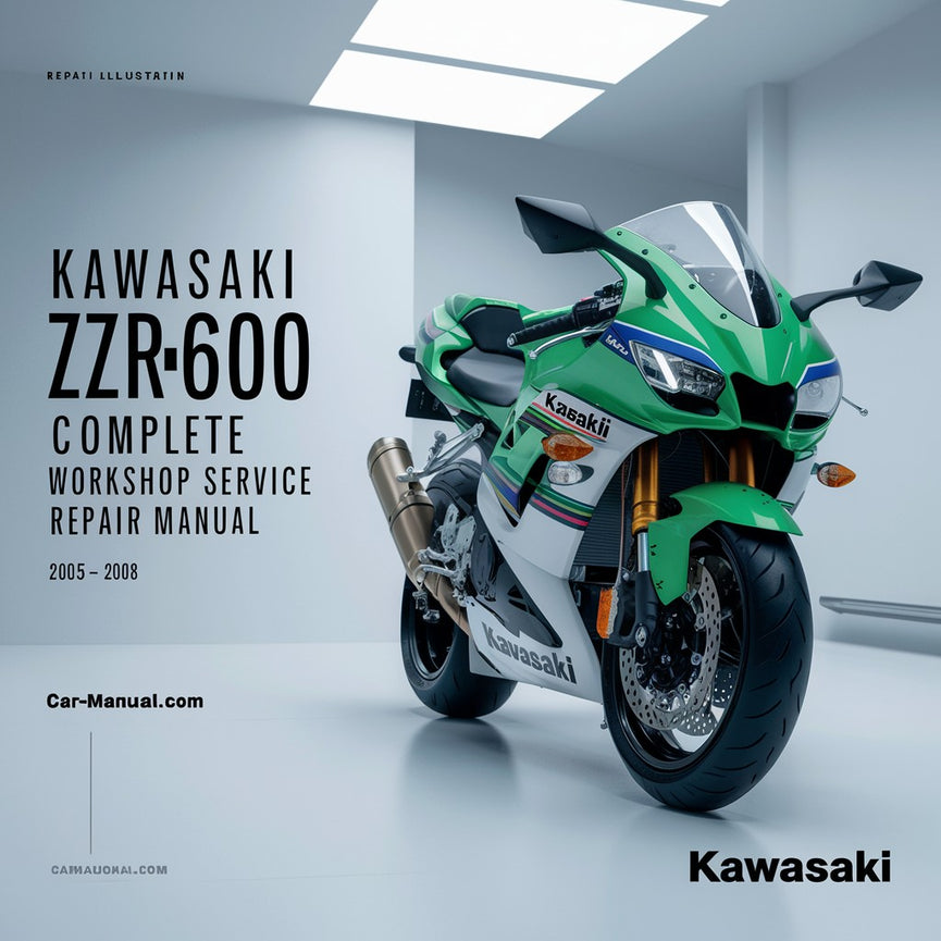 Kawasaki ZZR600 ZX6R Manual completo de reparación y servicio de taller 2005 2006 2007 2008 Descargar PDF