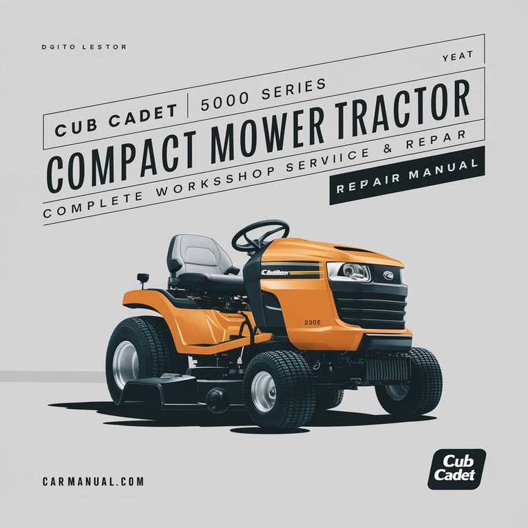 Cub Cadet 5000 Series Compact Mower Tractor Complete Workshop Service Repair Manual