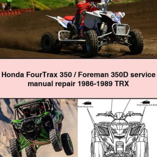 Honda FourTrax 350/Foreman 350D Service Manual Repair 1986-1989 TRX PDF Download