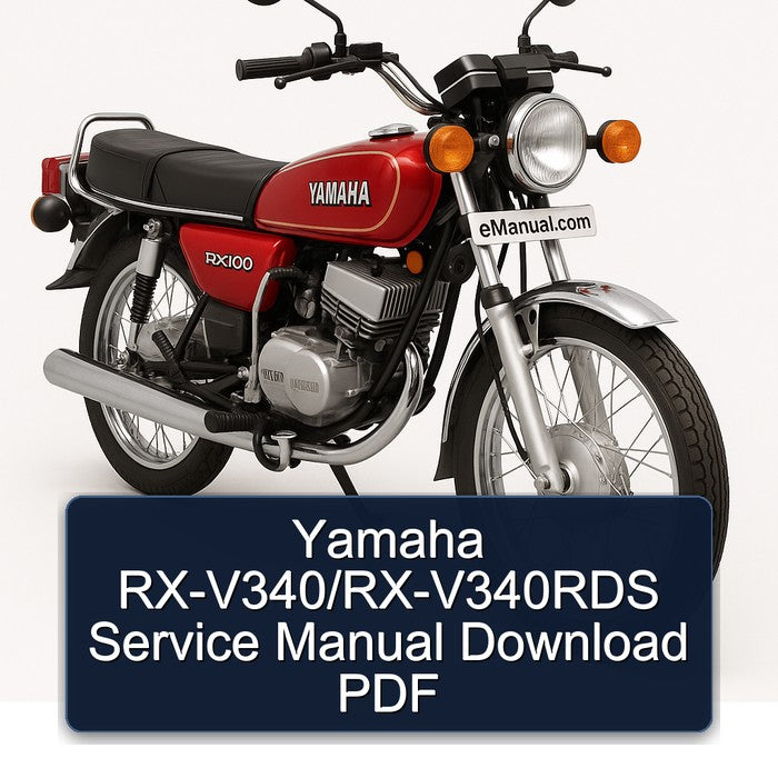 Yamaha RX Models Rx-v340/rx-v340rds Service Repair Workshop Manual PDF