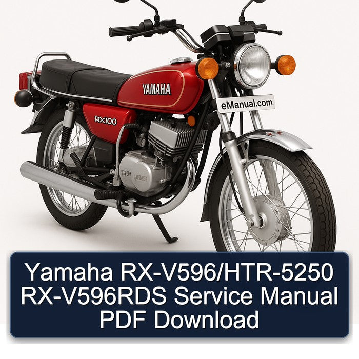 Yamaha RX Models Rx-v596/htr-5250 Rx-v596rds Service Repair Workshop Manual PDF