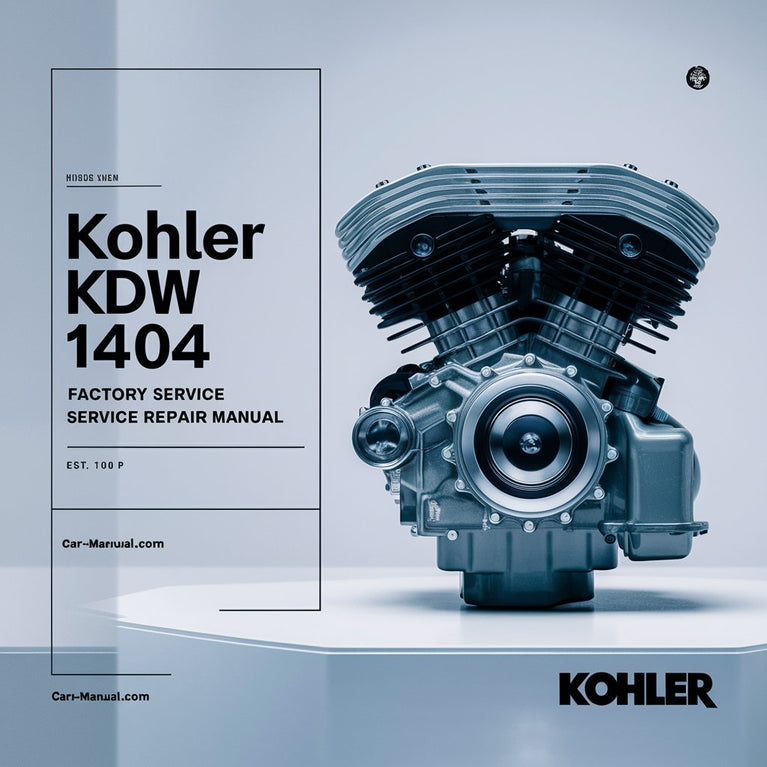 Kohler KDW 1404 Engine Factory Service Repair Manual