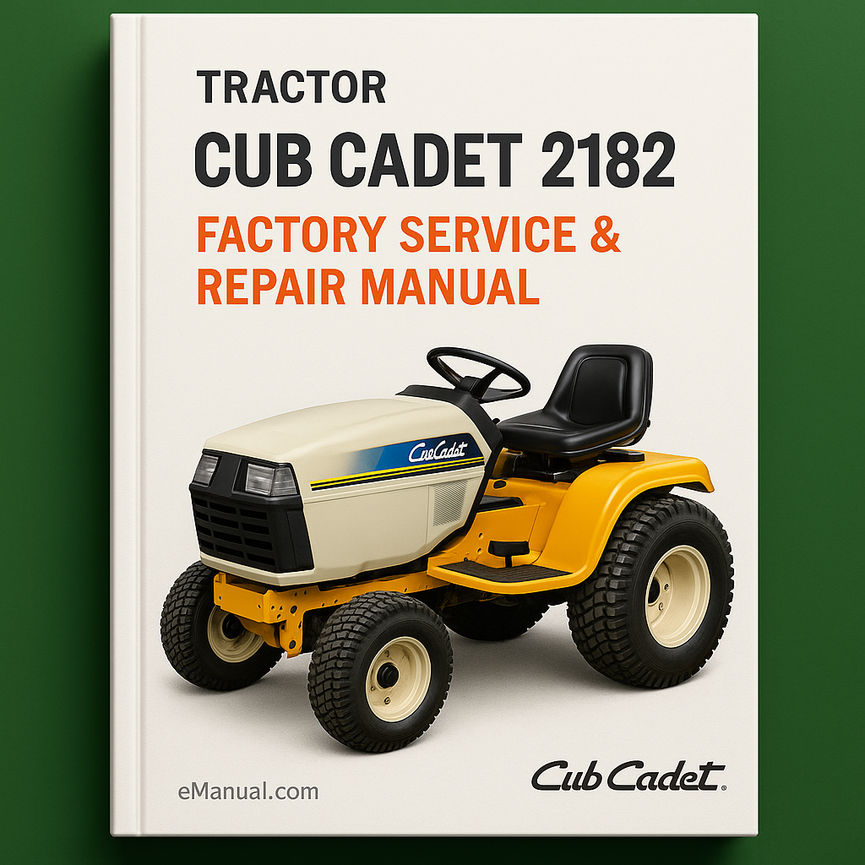 Cub Cadet 2182 Tractor Factory Service Repair Manual