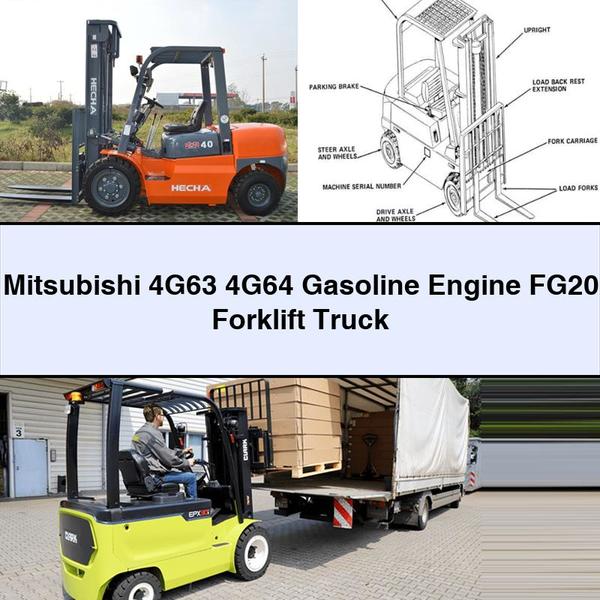 Mitsubishi 4G63 4G64 Gasoline Engine FG20 Forklift Truck