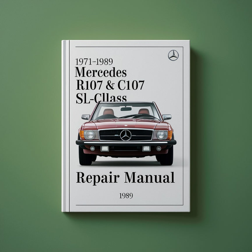 1971-1989 Mercedes R107 y C107 Clase SL Manual de reparación PDF