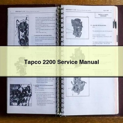 Tapco 2200 Service Repair Manual