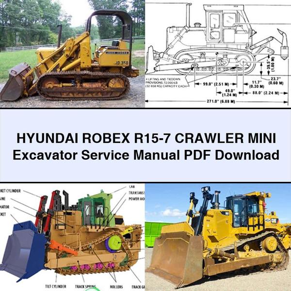 Hyundai ROBEX R15-7 Crawler Mini Excavator Service Repair Manual