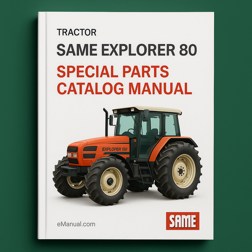 Same Explorer 80 Special Parts Catalog Manual