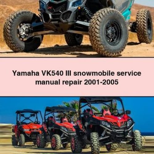 Reparación del manual de servicio de motos de nieve Yamaha VK540 III 2001-2005 Descargar PDF