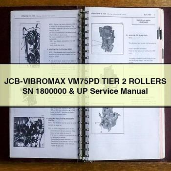 JCB-VIBROMAX VM75PD Tier 2 ROLLERS SN 1800000 & UP Service Repair Manual PDF Download