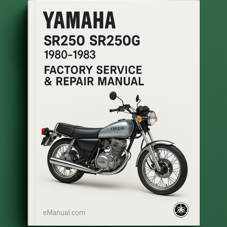Yamaha SR250 SR250G 1980-1983 Werks-Service-Reparaturhandbuch PDF-Download