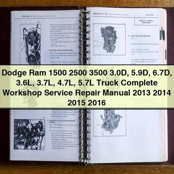 Dodge Ram 1500 2500 3500 3.0D 5.9D 6.7D 3.6L 3.7L 4.7L 5.7L Truck Complete Workshop Service Repair Manual 2013 2014 2015 2016