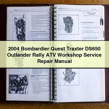 2004 Bombardier Quest Traxter DS650 Outlander Rally ATV Workshop Service Repair Manual