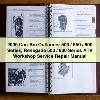 2009 Can-Am Outlander 500 650 800 Series Renegade 500 800 Series ATV Workshop Service Repair Manual