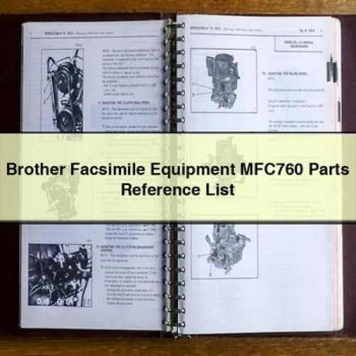 Brother Facsimile Equipment MFC760 Parts Reference List Service Repair Workshop Manual PDF