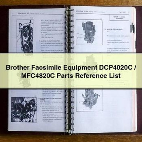 Brother Facsimile Equipment DCP4020C / MFC4820C Parts Reference List Service Repair Workshop Manual PDF