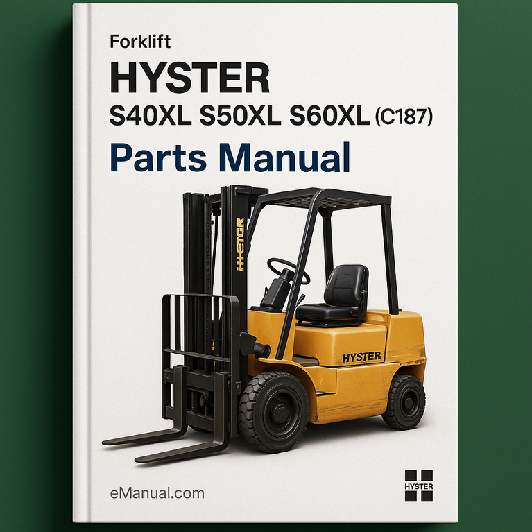 Hyster Spacesaver S40XL S50XL S60XL (C187) Forklift Parts Manual