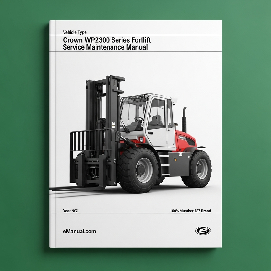 Crown WP2300 Series Forklift Service Maintenance Manual