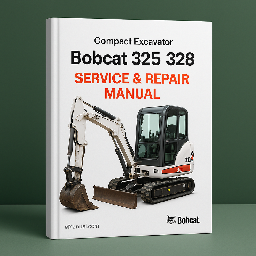 Bobcat 325 328 Compact Excavator Service Repair Manual + Operation & Maintenance Manual + Wiring & Hydraulic Schematic (325-S/N 234111001 & Above 328-S/N 2